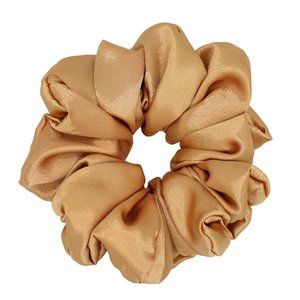 Large Satin Hair Scrunchie, Antique Gold Hair Scrunchie